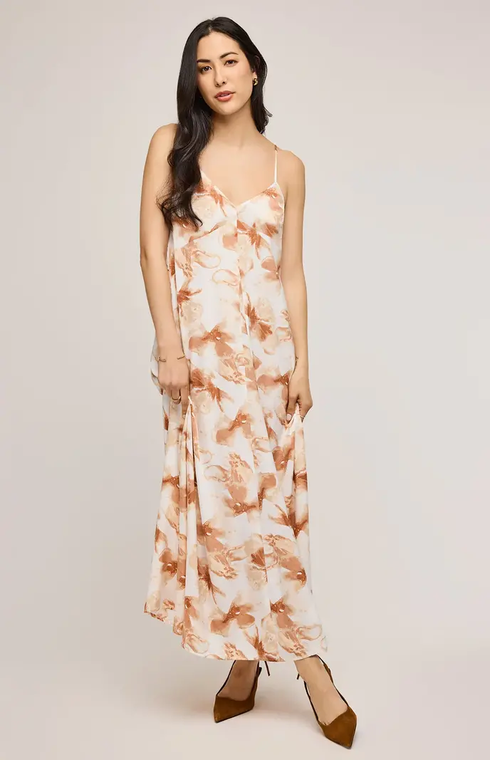 Gentle fawn CYNTHIA SATIN DRESS SIENNA PETAL