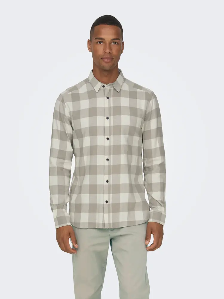 Only & Sons MEN'S GUDMUND CHECK LS SHIRT
