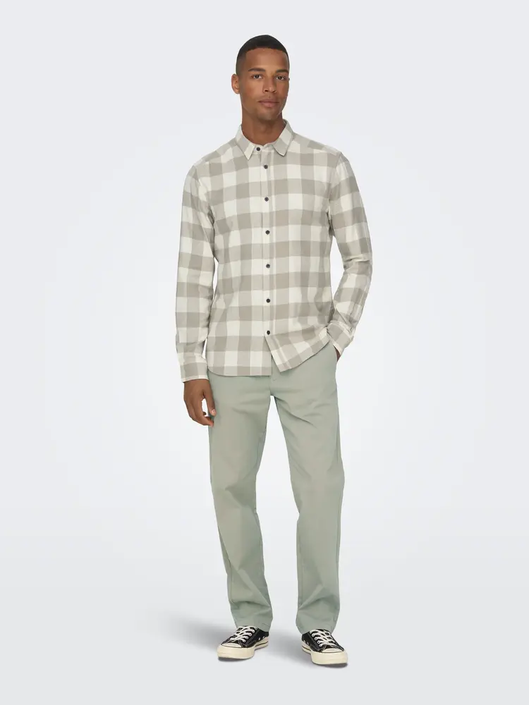 Only & Sons MEN'S GUDMUND CHECK LS SHIRT