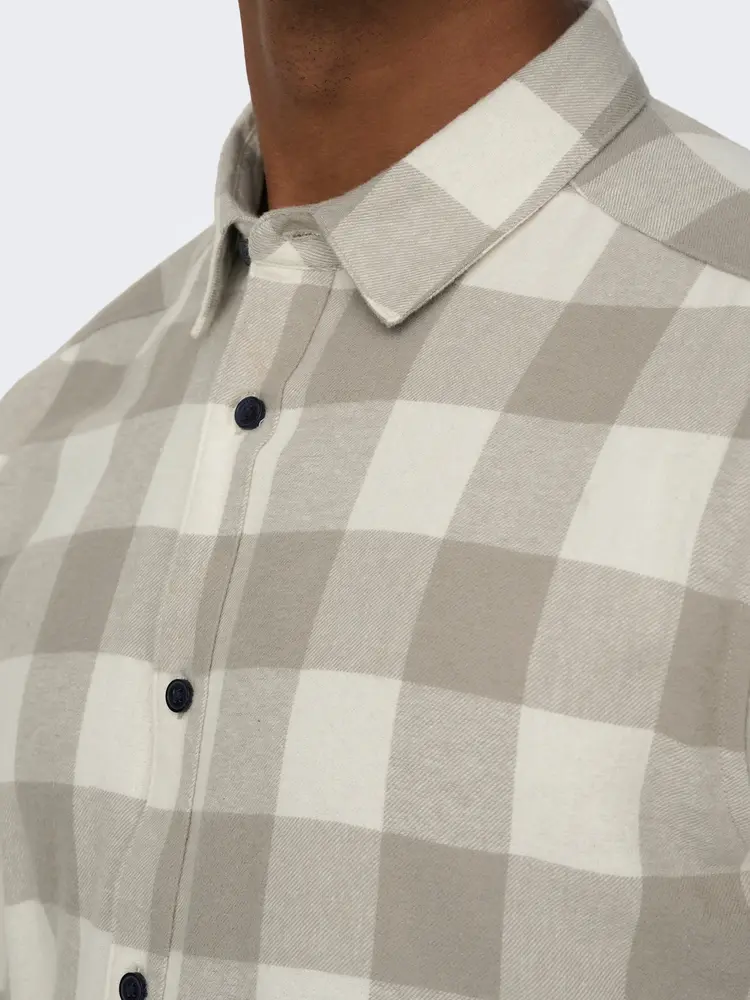 Only & Sons MEN'S GUDMUND CHECK LS SHIRT