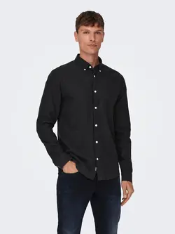 Only & Sons GUDMUND SLIM LS SHIRT BLACK