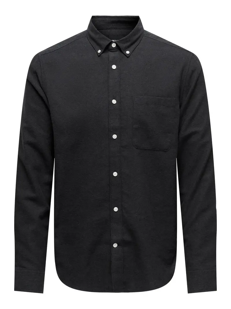Only & Sons GUDMUND SLIM LS SHIRT BLACK