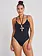 Everyday Sunday CUTOUT CAMI ONE-PIECE HIGH LEG BLACK