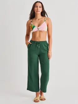 Everyday Sunday COTTON COVERT UP WIDE PANTS RAIN FOREST