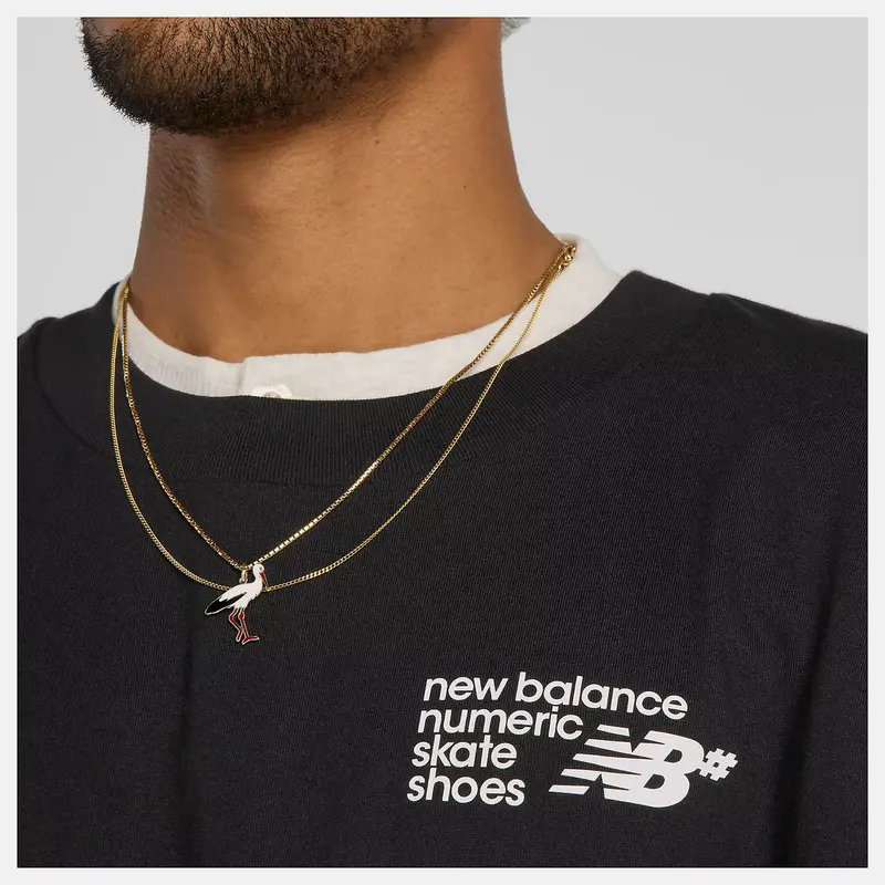 New Balance HOMMES NUMERIC SMALL LOGO JERSEY T-SHIRT BLACK