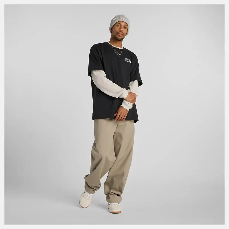New Balance MEN'S NUMERIC SMALL LOGO JERSEY T-SHIRT BLACK