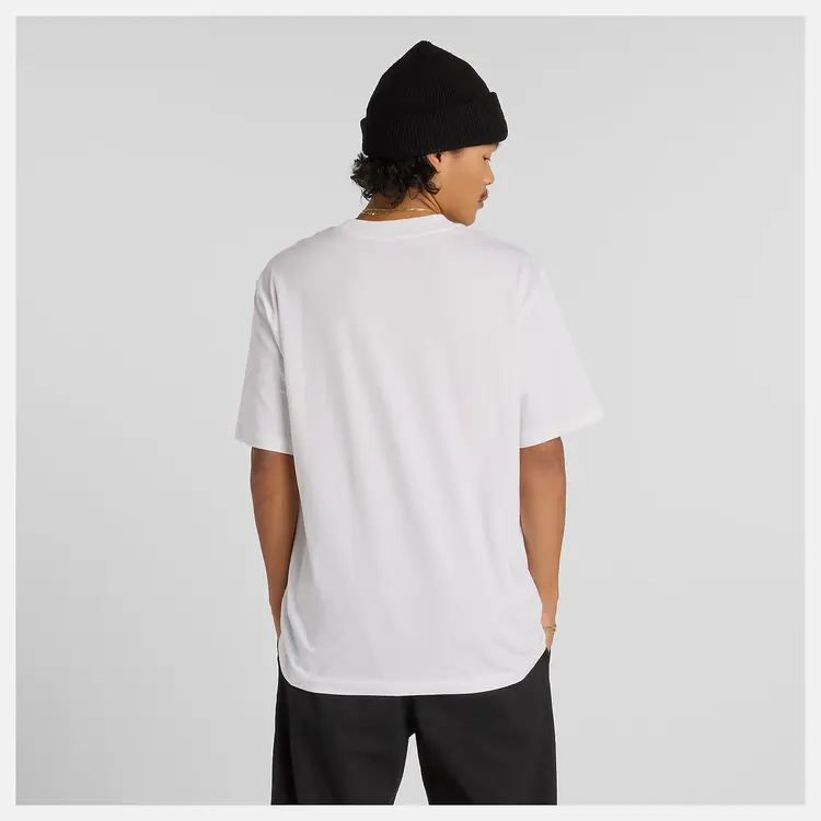 New Balance MEN'S NUMERIC SMALL LOGO JERSEY T-SHIRT WHITE