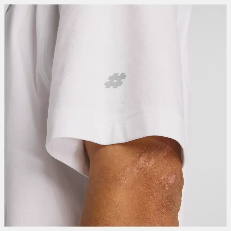 New Balance MEN'S NUMERIC SMALL LOGO JERSEY T-SHIRT WHITE