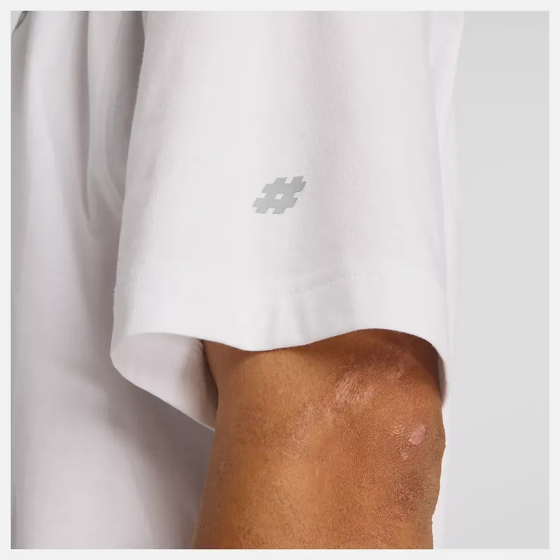 New Balance MEN'S NUMERIC SMALL LOGO JERSEY T-SHIRT WHITE