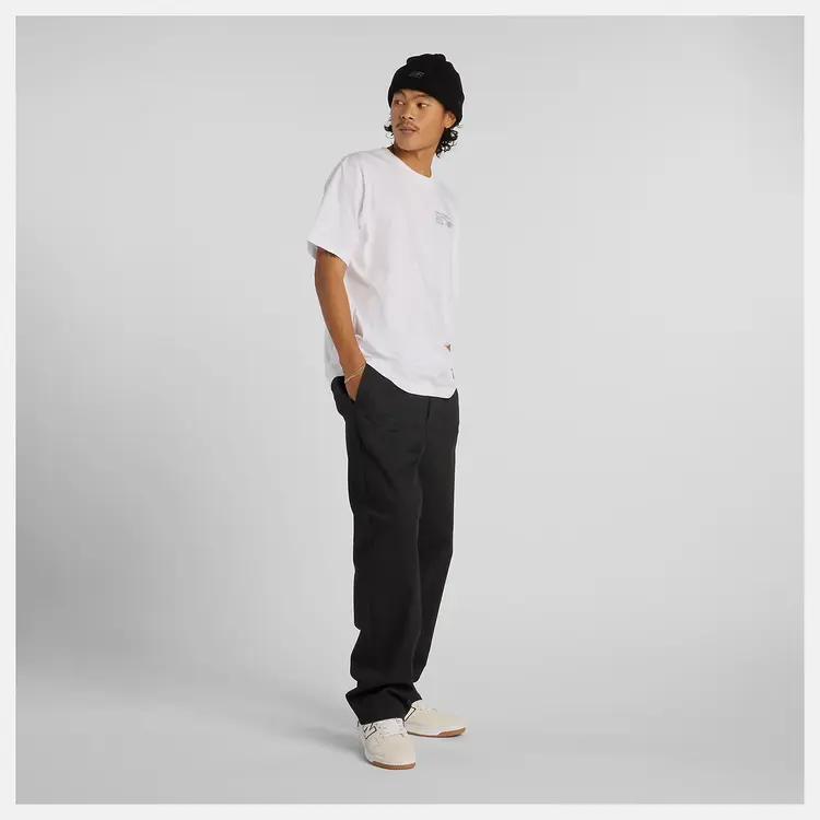 New Balance MEN'S NUMERIC SMALL LOGO JERSEY T-SHIRT WHITE