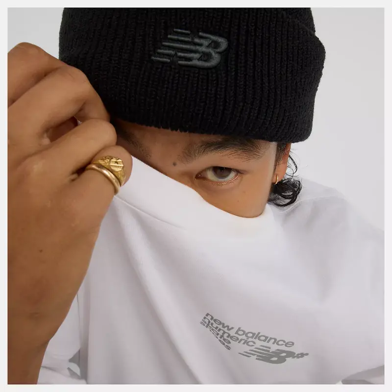 New Balance MEN'S NUMERIC SMALL LOGO JERSEY T-SHIRT WHITE