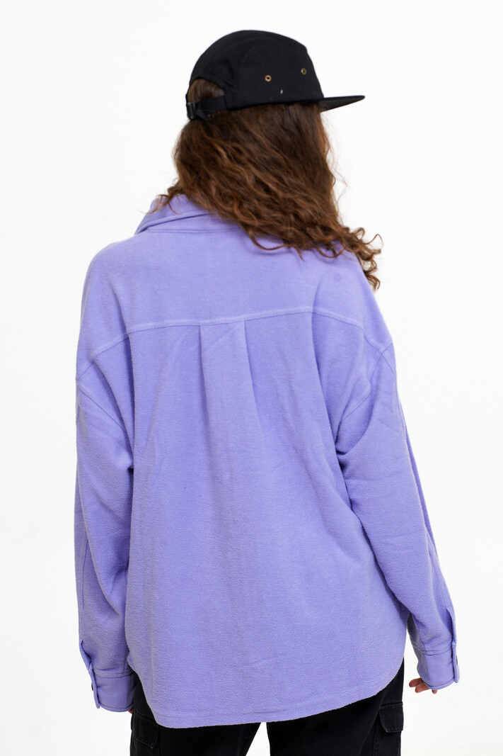 Notice the reckless WOMEN'S INDIGO SHACKET LS LILAC