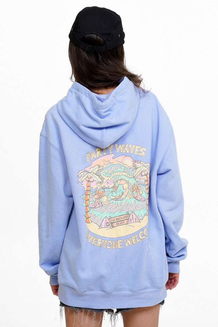 Notice the reckless WOMEN'S PARTY WAVE HOODIE PURPLE