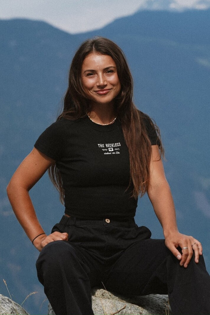 Notice the reckless FEMMES BASIC BLACK FITTED TEE