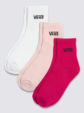 Vans WOMEN'S CLASSIC HALF CREW SOCKS 3-PACKS CHERRIES JUBILEE PINK