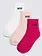 Vans WOMEN'S CLASSIC HALF CREW SOCKS 3-PACKS CHERRIES JUBILEE PINK