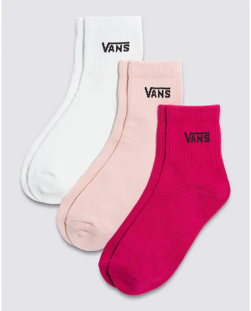 Vans WOMEN'S CLASSIC HALF CREW SOCKS 3-PACKS CHERRIES JUBILEE PINK