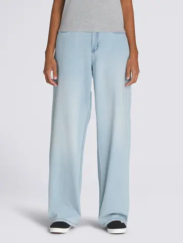 Vans WOMEN'S SIRELLE 5 POCKET PUDDLE PANTS LIGHT STONEWASH BLUE