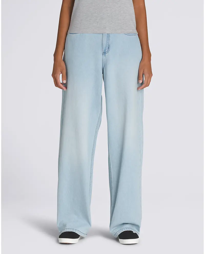 Vans FEMMES SIRELLE 5 POCKET PUDDLE PANTS LIGHT STONEWASH BLUE