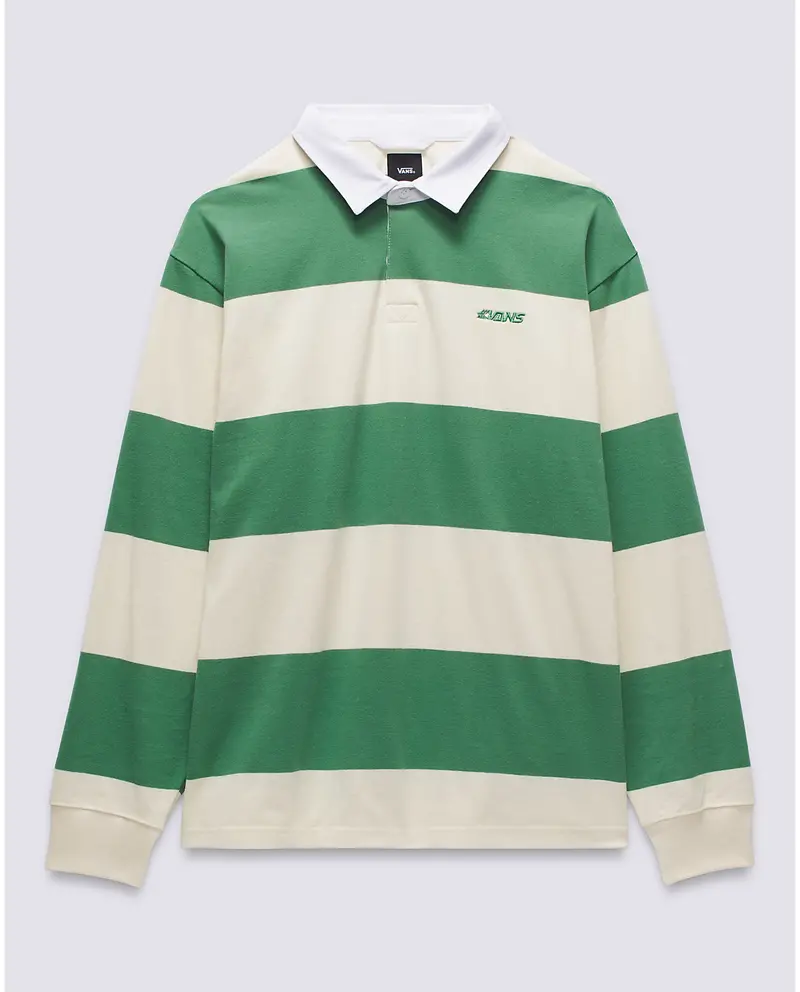 Vans MEN'S WARD STRIPE RUGBY KNIT SHIRT FAIRWAY/LEMON ICING