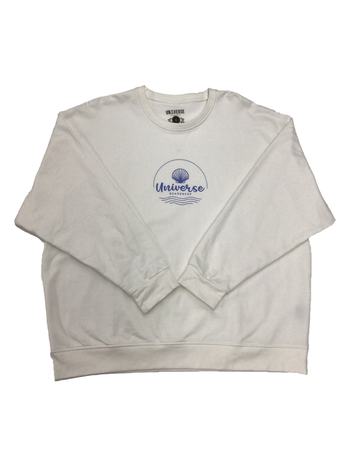 Universe Boardshop FEMMES SHELL OVERSIZED CREW WHITE