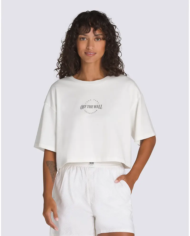 Vans FEMMES RYLEN RELAXED CROP T-SHIRT MARSHMALLOW