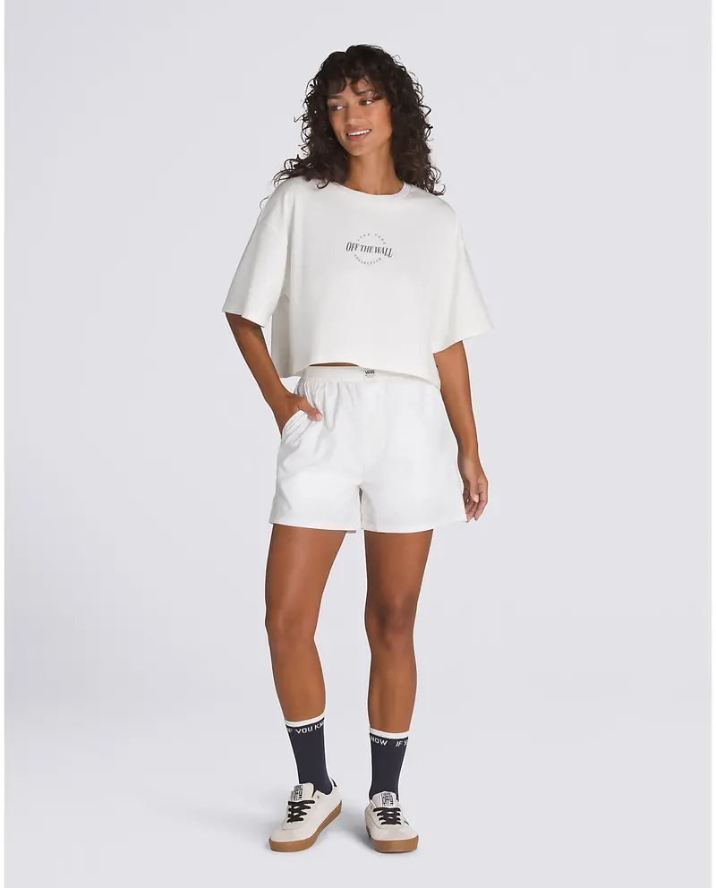 Vans FEMMES RYLEN RELAXED CROP T-SHIRT MARSHMALLOW