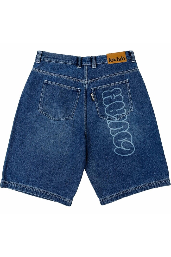 LOVIAH MEN'S JHORTS DENIM INDIGO MEDIUM WASH