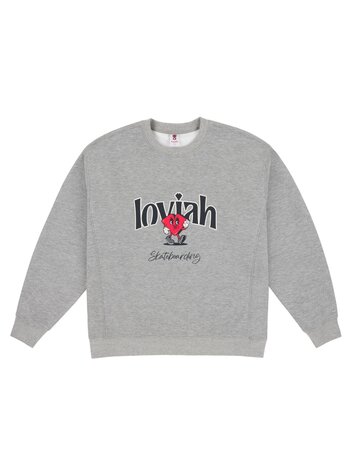 LOVIAH MEN'S LOVIAH SK8 CREWNECK HEATHER GREY