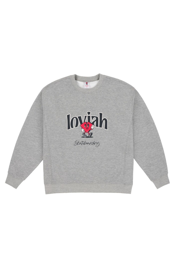 LOVIAH HOMMES LOVIAH SK8 CREWNECK HEATHER GREY