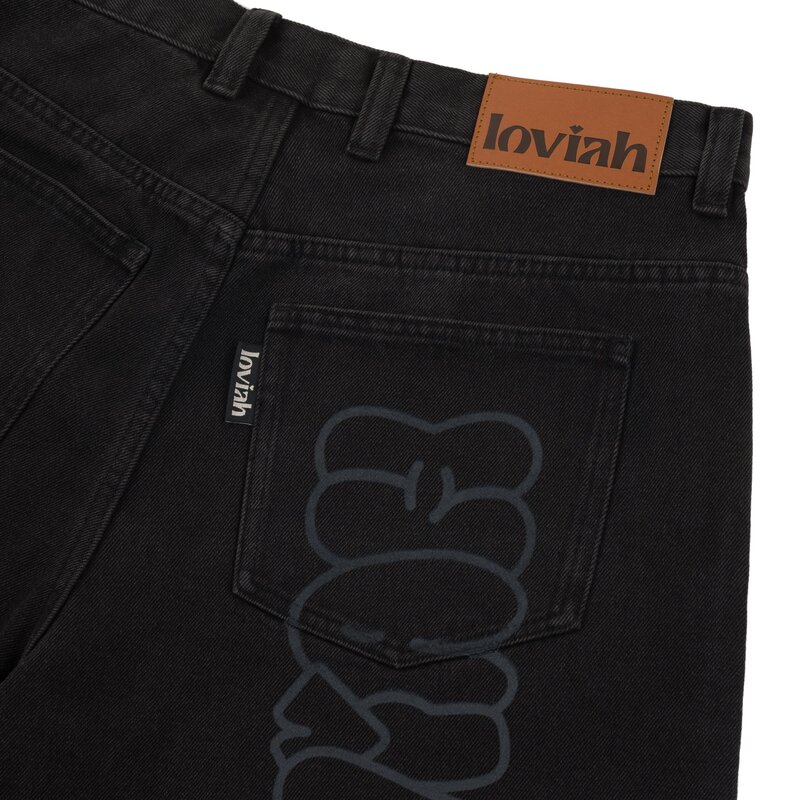 LOVIAH HOMMES JHORTS DENIM SHORTS BLACK