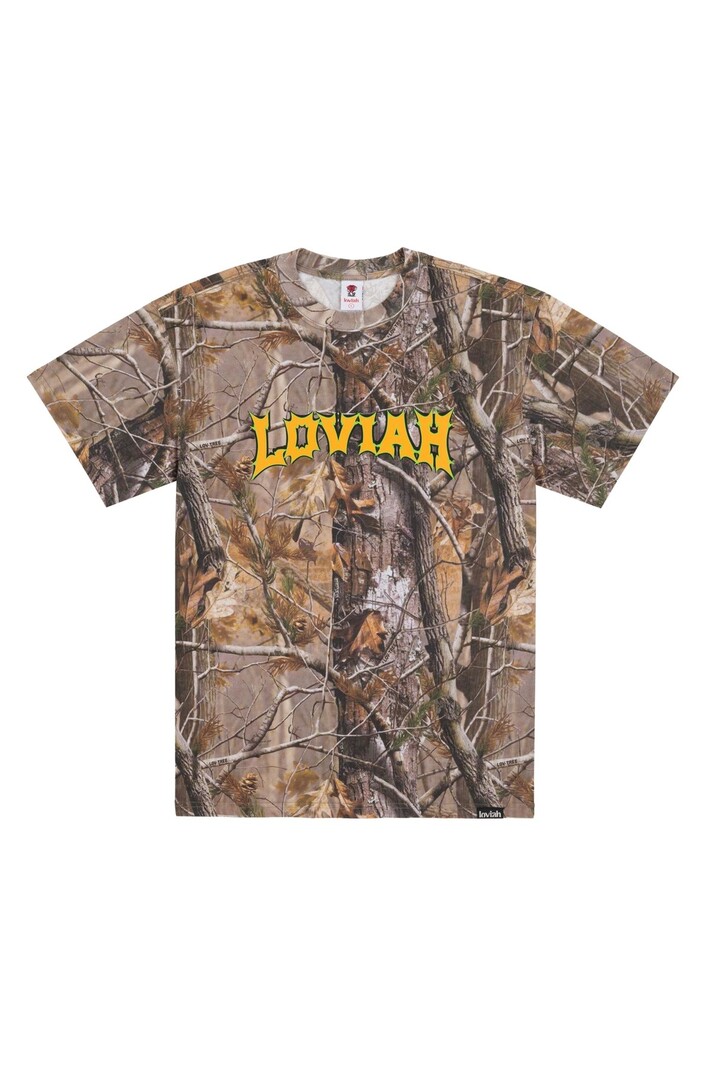 LOVIAH MEN'S SPIKY T-SHIRT CAMO TREE LEAF