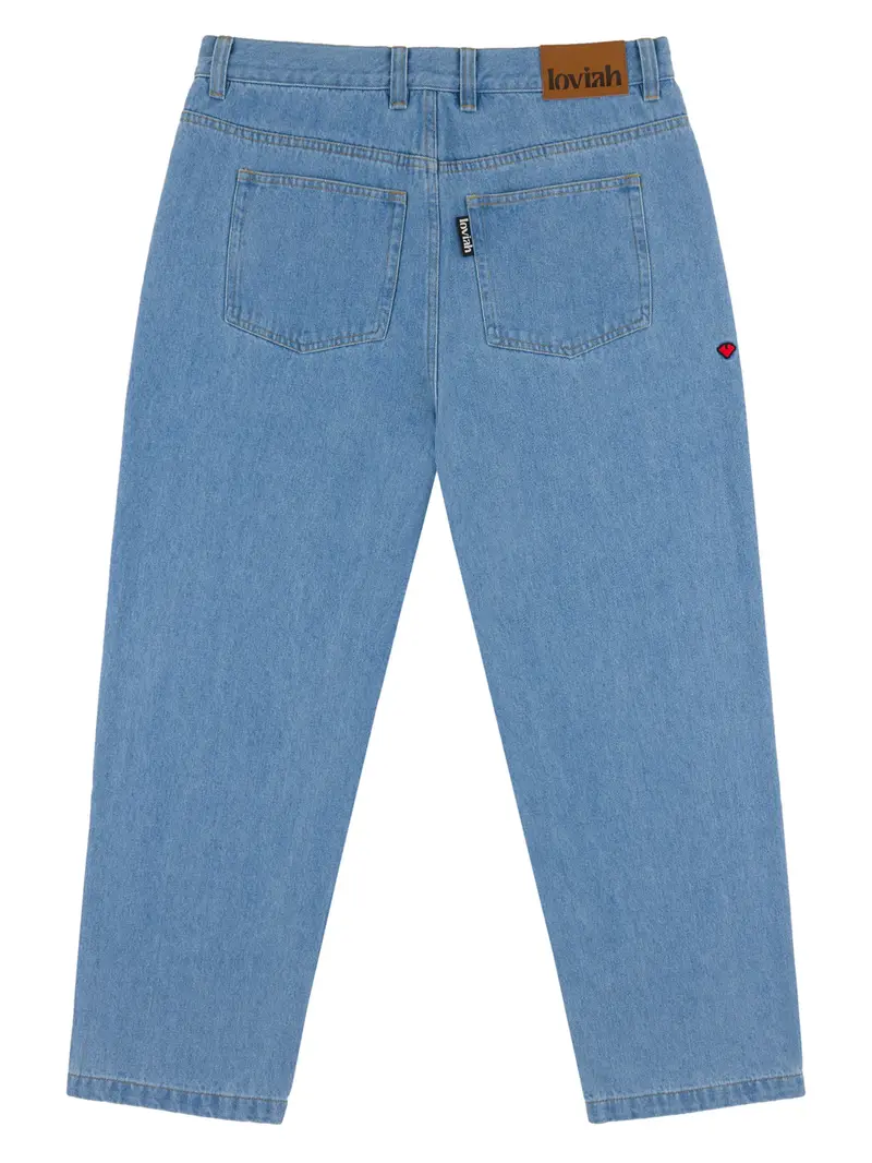 LOVIAH HOMMES OG BAGGY 5 POCKETS DENIM PANTS INDIGO LIGHT WASH