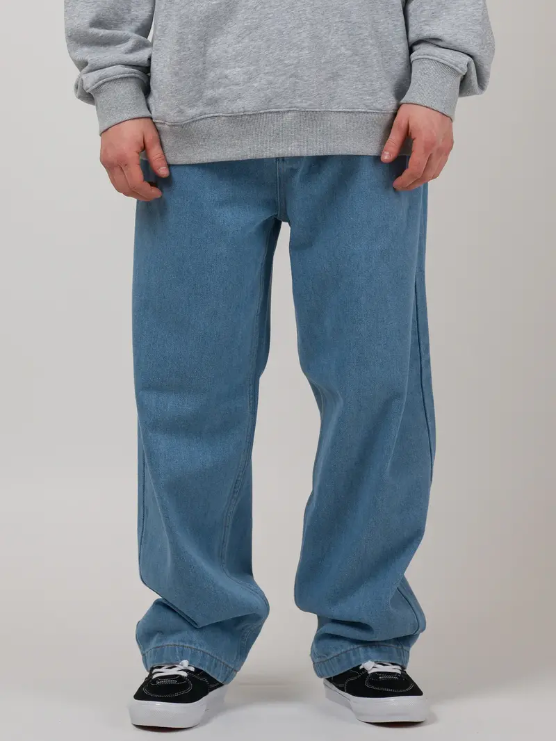 LOVIAH HOMMES OG BAGGY 5 POCKETS DENIM PANTS INDIGO LIGHT WASH
