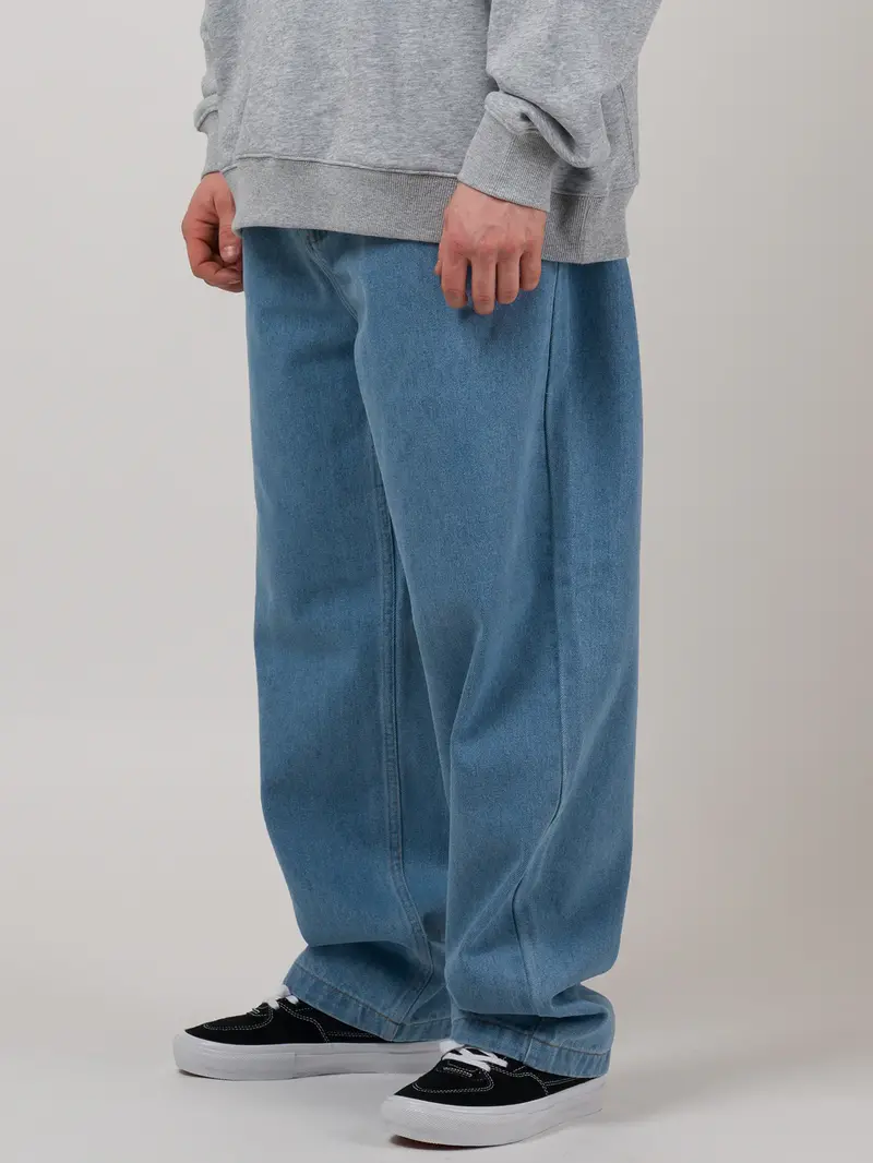 LOVIAH HOMMES OG BAGGY 5 POCKETS DENIM PANTS INDIGO LIGHT WASH