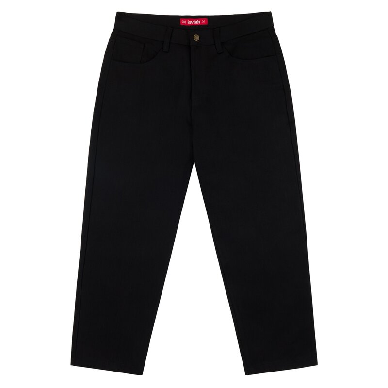 LOVIAH MEN'S OG BAGGY 5 POCKETS DENIM PANTS BLACK DENIM