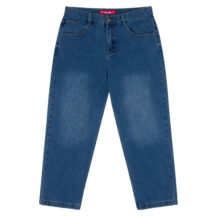 LOVIAH MEN'S OG BAGGY 5 POCKETS PANTS VINTAGE SAND BLAST INDIGO MEDIUM WASH