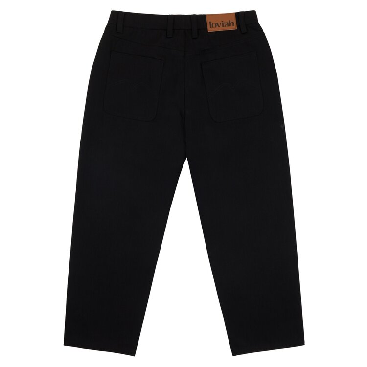 LOVIAH MEN'S 1990 BAGGY PANTS BLACK DENIM