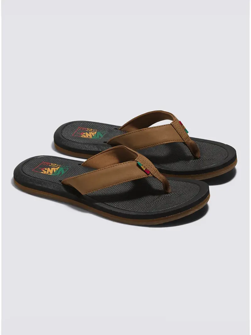 Vans MEN'S NEXPA SYNTHETIC SANDALS DACHSHUND/BLACK/RASTA
