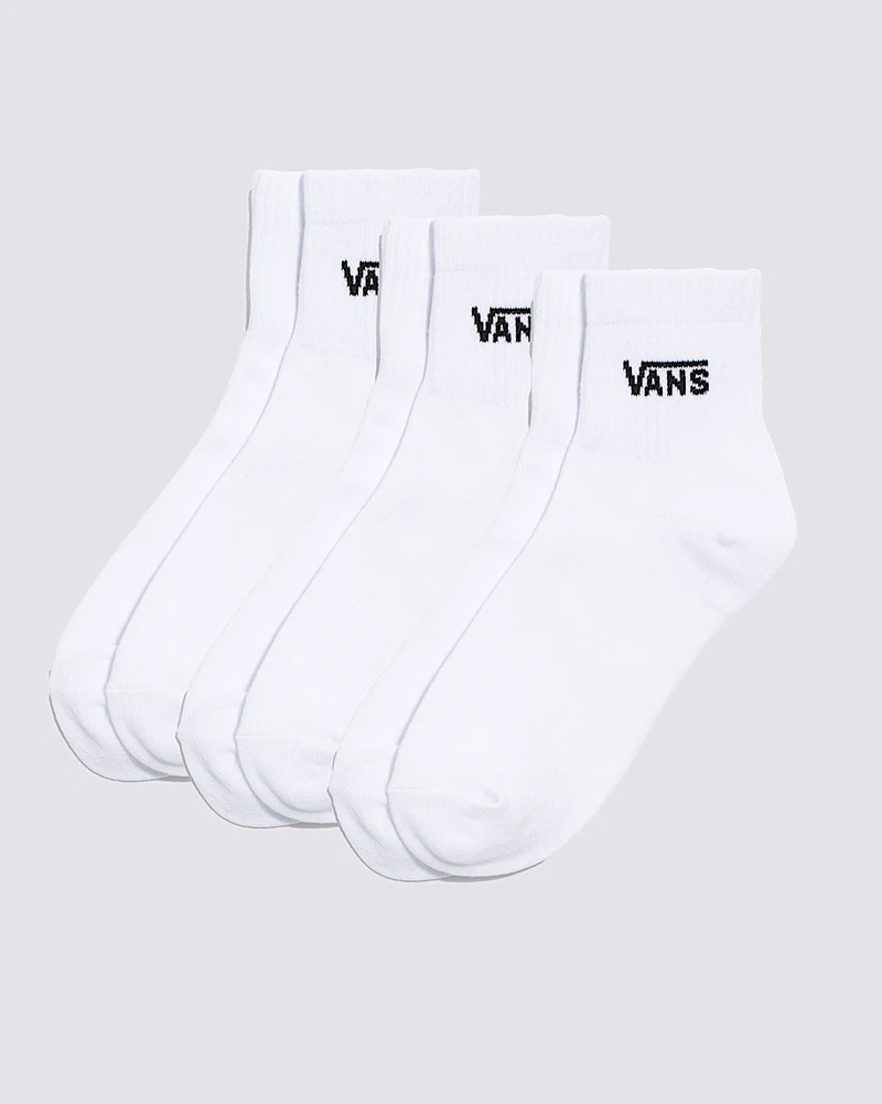 Vans KIDS CLASSIC HALF CREW SOCKS 3-PACK WHITE