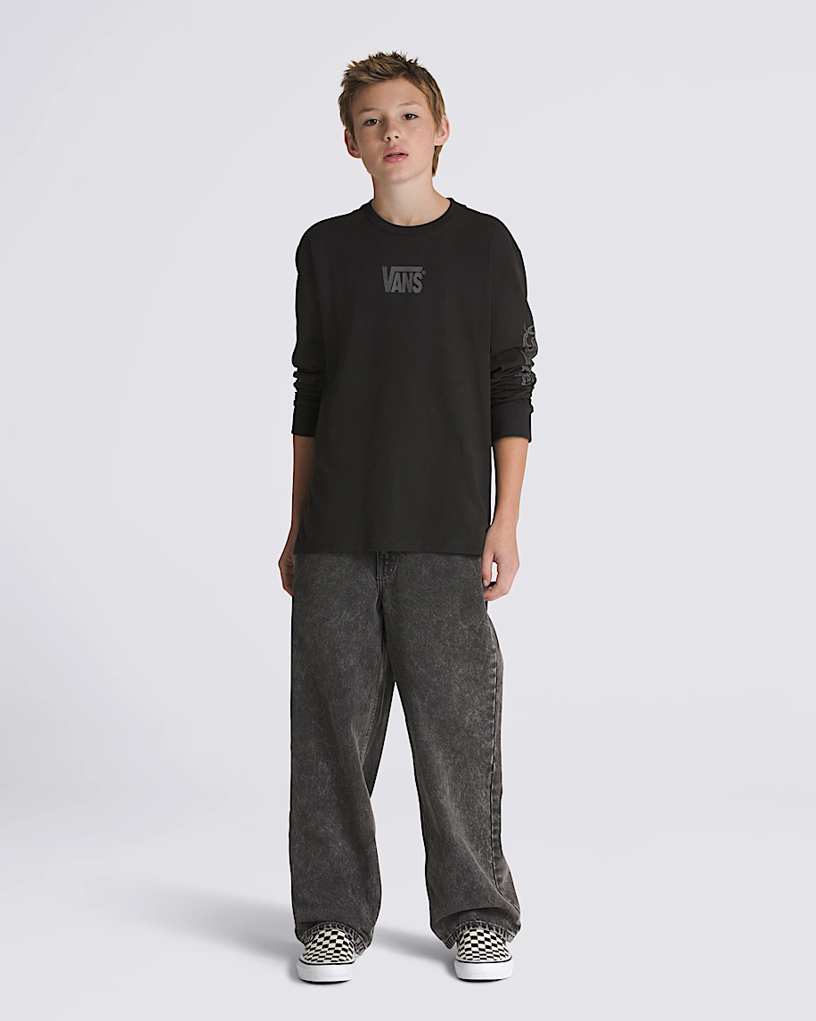 Vans KIDS CHECK-5 BAGGY DENIM PANTS STONEWASH BLACK