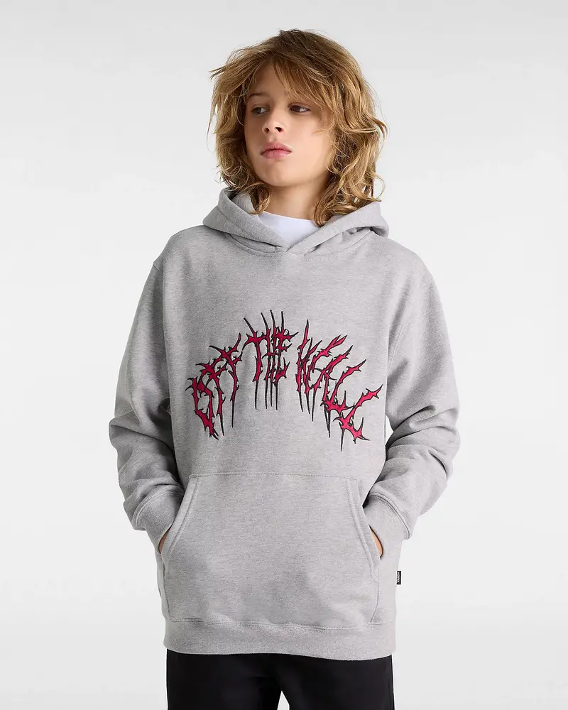 Vans KIDS METAL ARCH LOOSE PULLOVER HOODIE CEMENT GREY