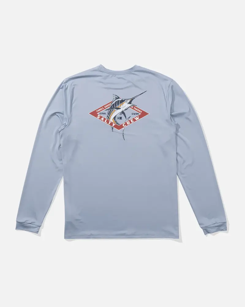 Salty crew MEN'S DIAMOND MARLIN SUNSHIRT LS BLUE FOG