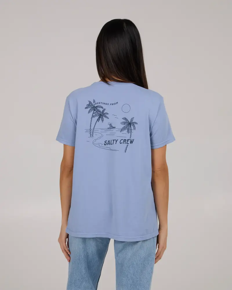 Salty crew FEMMES GREETINGS BF TEE VIOLET BLUE