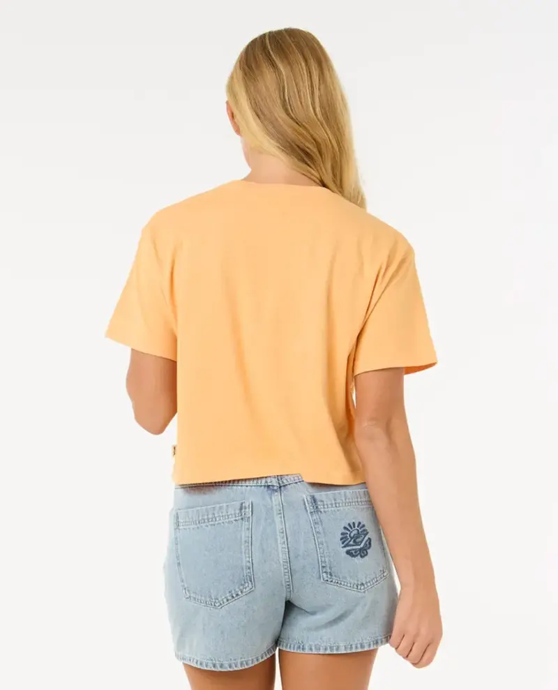 RIP CURL FEMMES LA PALOMA CROP TEE PASTEL ORANGE