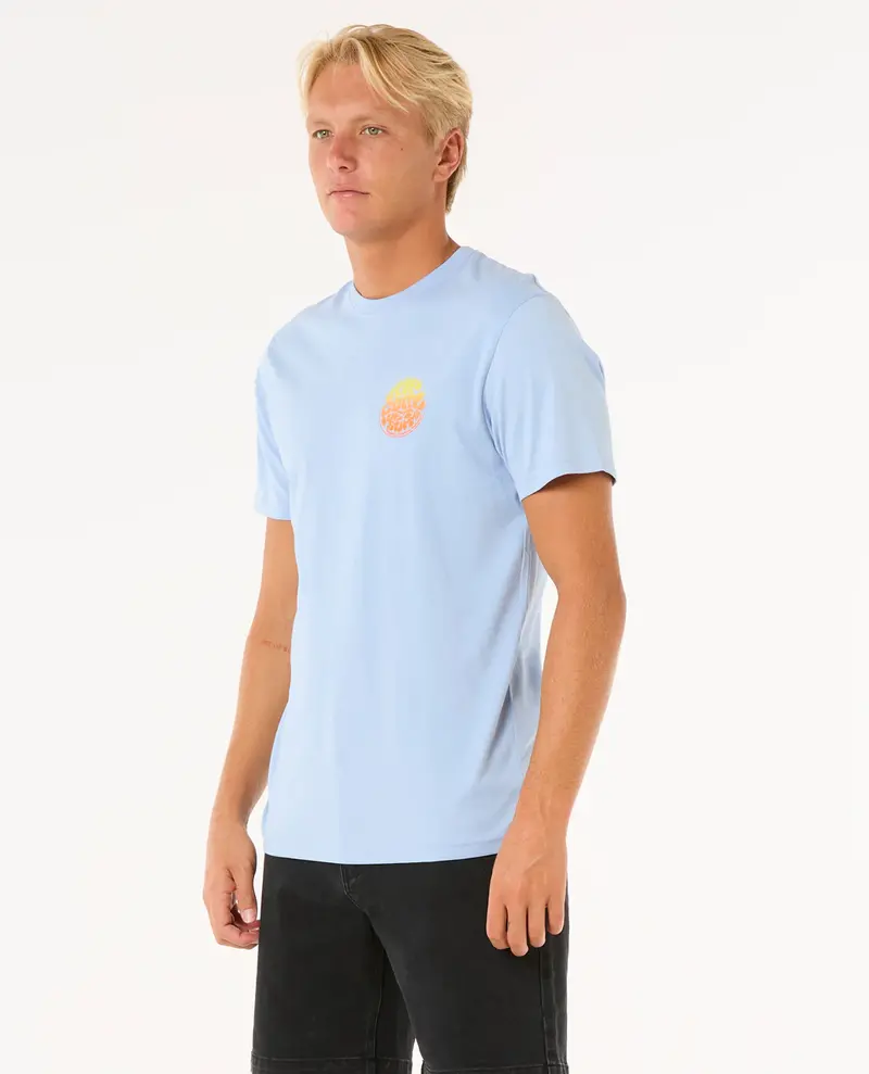 RIP CURL MEN'S WETTIE PASSAGE ICON TEE ICE BLUE