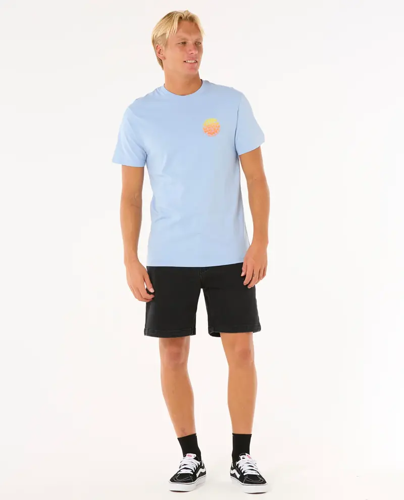 RIP CURL MEN'S WETTIE PASSAGE ICON TEE ICE BLUE