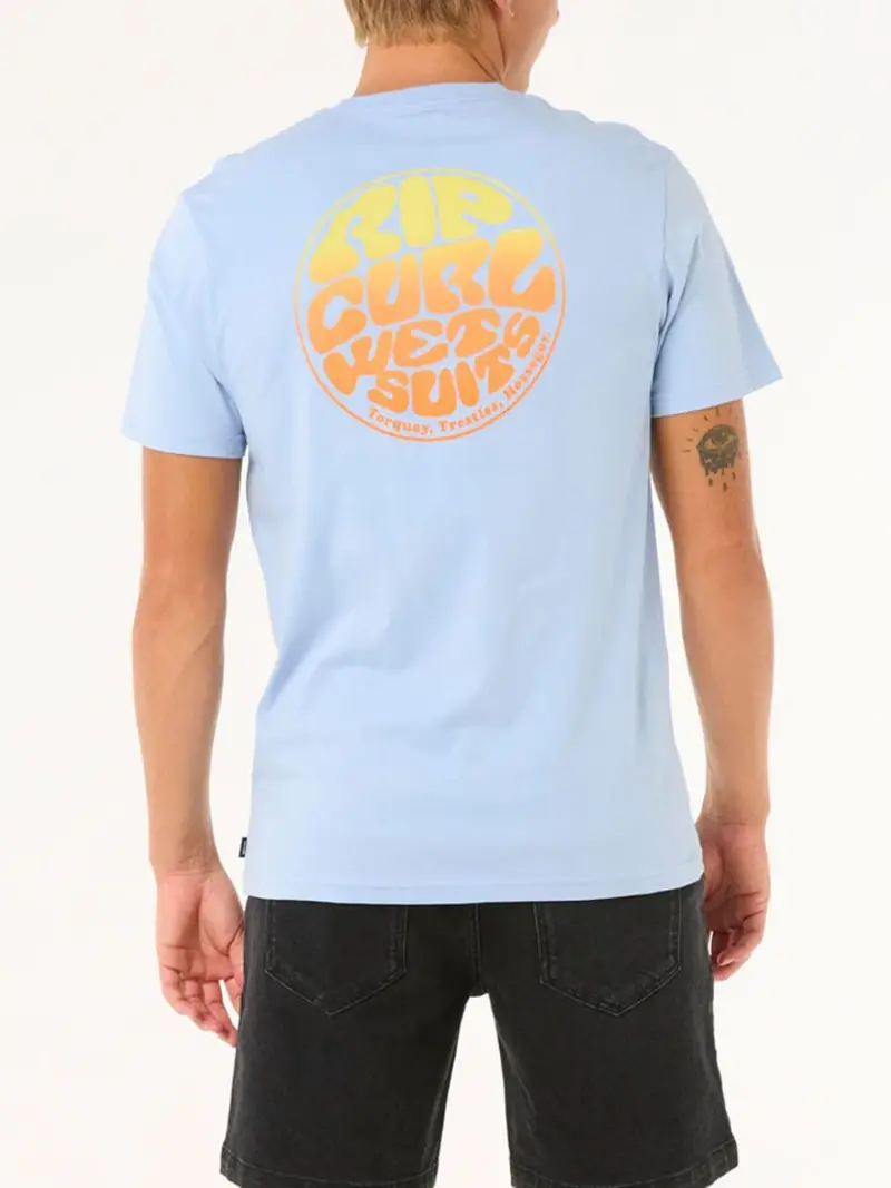 RIP CURL MEN'S WETTIE PASSAGE ICON TEE ICE BLUE