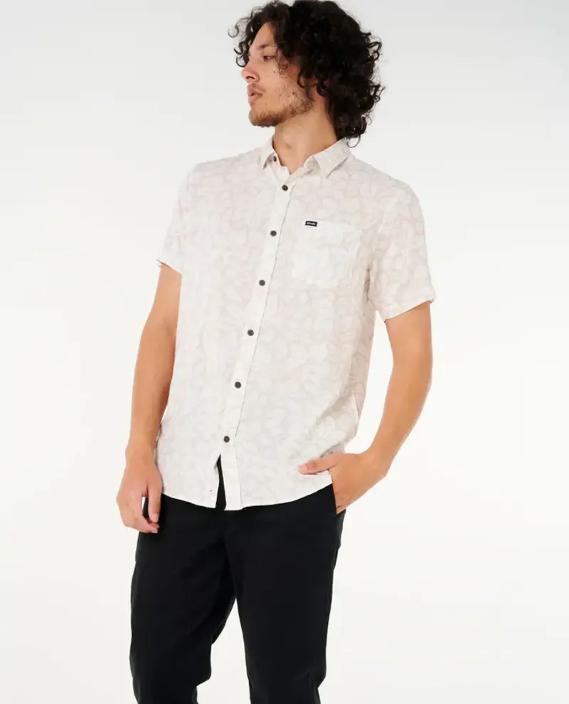 RIP CURL HOMMES FUN TIMES FLORAL SHORT SLEEVE SHIRT BONE