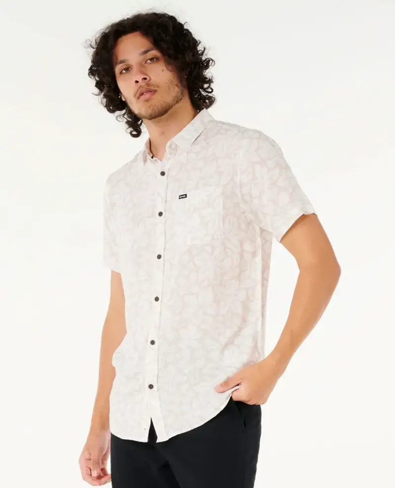 RIP CURL HOMMES FUN TIMES FLORAL SHORT SLEEVE SHIRT BONE